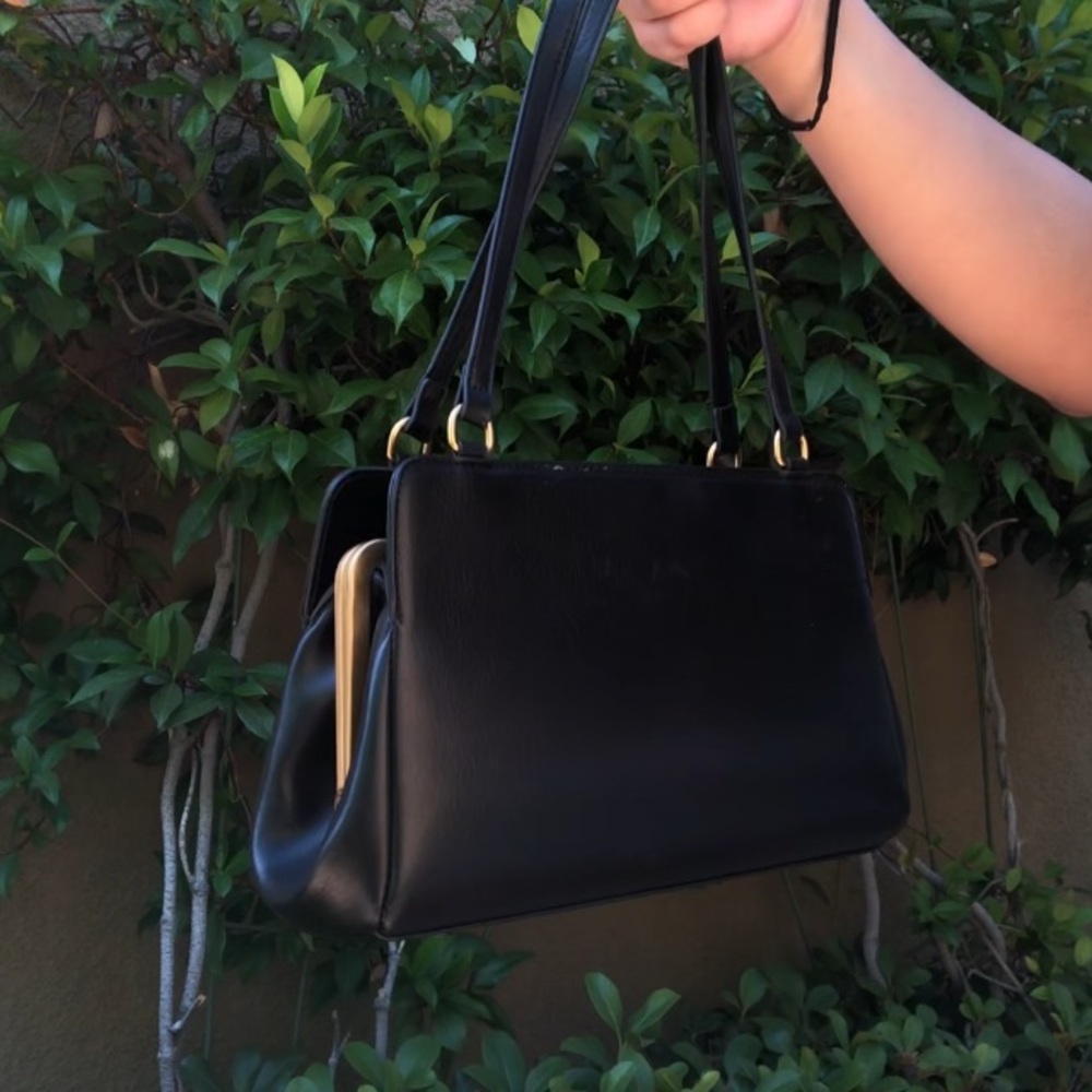 black and gold purse